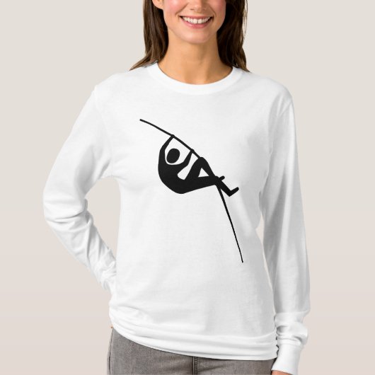 Pole Vaulting - Schwarz T-Shirt (Vorderseite)