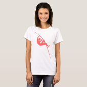 Pole Vaulting - Tropisches Rosa T-Shirt (Vorne ganz)