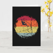 Pole Vaulting Vintag Karte (Gelbe Blume)