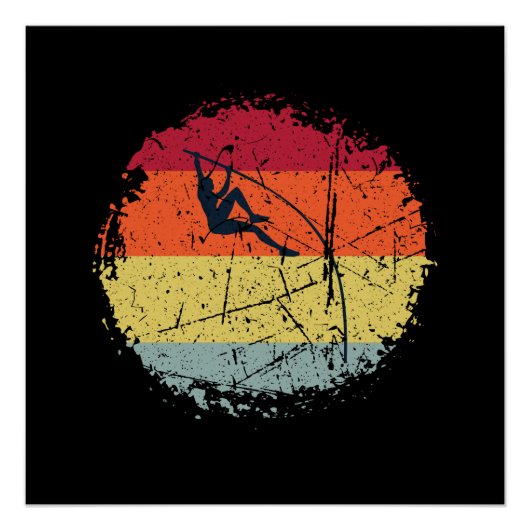 Pole Vaulting Vintag Poster (Vorderseite)