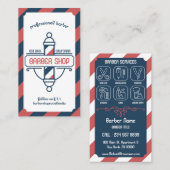 Pole Vintag Barbershop Visitenkarte (Vorne/Hinten)