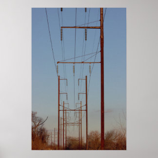 Pole Wires Foto Poster