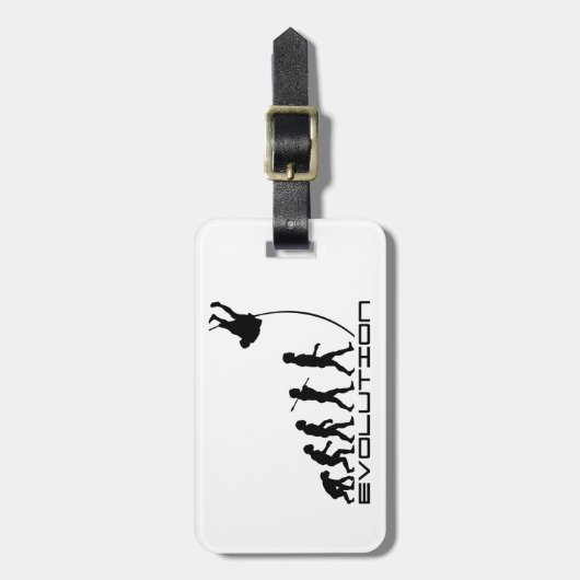 Pole-Wölbungs-Sport-Evolutions-Kunst Gepäckanhänger (Vorderseite vertikal)