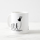 Pole-Wölbungs-Sport-Evolutions-Kunst Kaffeetasse (Vorderseite Links)