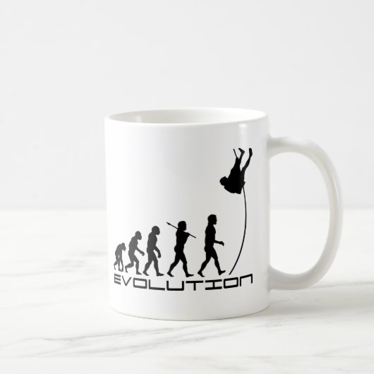 Pole-Wölbungs-Sport-Evolutions-Kunst Kaffeetasse (Rechts)