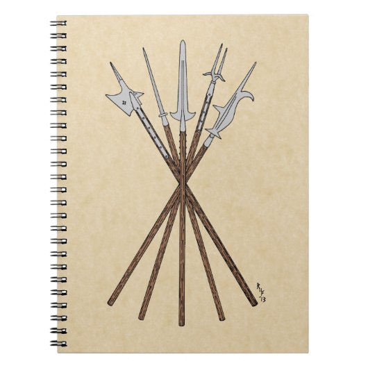 Polearms aus dem 16. Jahrhundert Notizblock (Vorderseite)