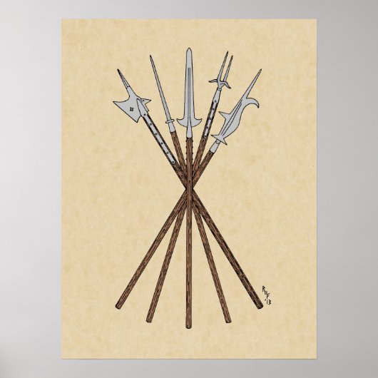 Polearms aus dem 16. Jahrhundert Poster (Vorne)