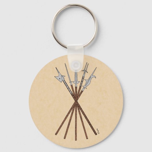 Polearms aus dem 16. Jahrhundert Schlüsselanhänger (Vorderseite)