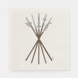 Polearms aus dem 16. Jahrhundert Serviette