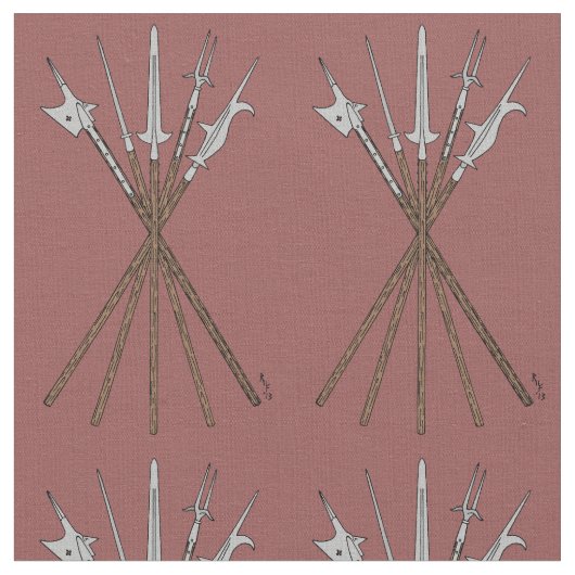 Polearms aus dem 16. Jahrhundert Stoff (Nahaufnahme)