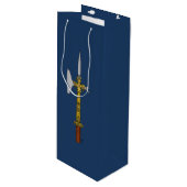 Poleaxe Edward IV Geschenktüte Für Weinflaschen (Vorderseite Schrägansicht)