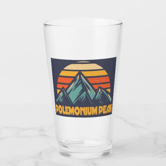Polemonium Peak California Retro Turquoise Glas (Vorderseite)