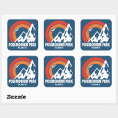 Polemonium Peak California Sun Eagle Quadratischer Aufkleber (Blatt)