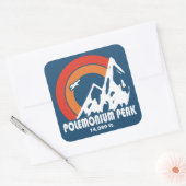 Polemonium Peak California Sun Eagle Quadratischer Aufkleber (Umschlag)