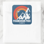 Polemonium Peak California Sun Eagle Quadratischer Aufkleber (Tasche)