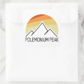 Polemonium Peak Kalifornien Retro Quadratischer Aufkleber (Tasche)