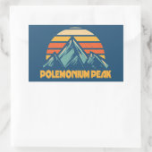Polemonium Peak Kalifornien Retro Türkis Rechteckiger Aufkleber (Tasche)