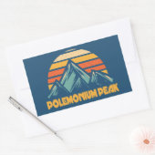 Polemonium Peak Kalifornien Retro Türkis Rechteckiger Aufkleber (Umschlag)