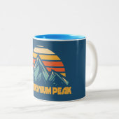 Polemonium Peak Kalifornien Retro Türkis Zweifarbige Tasse (VorderseiteRechts)