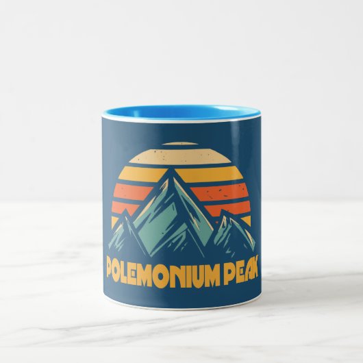 Polemonium Peak Kalifornien Retro Türkis Zweifarbige Tasse (Mittel)
