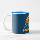 Polemonium Peak Kalifornien Retro Türkis Zweifarbige Tasse (Links)