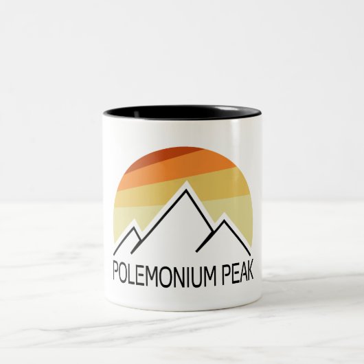 Polemonium Peak Kalifornien Retro Zweifarbige Tasse (Mittel)