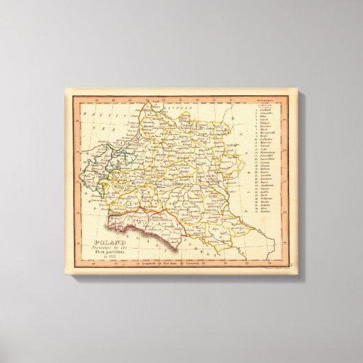 Polen, 1772 leinwanddruck (Vorderseite)