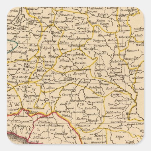 Polen, 1772 quadratischer aufkleber (Vorderseite)