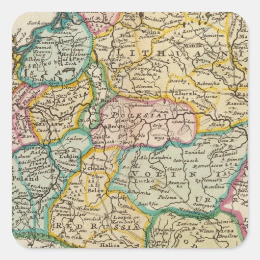 Polen 6 quadratischer aufkleber (Vorderseite)