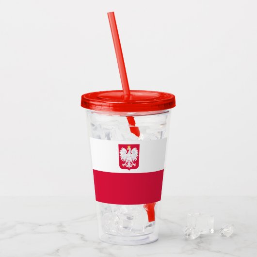 Polen Acryltrinkbecher (Vorderseite Ice)