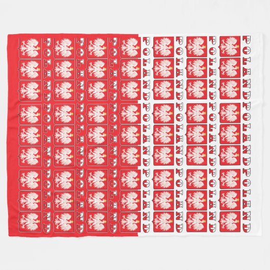 Polen - Adelsflagge Fleecedecke (Vorderseite (Horizontal))