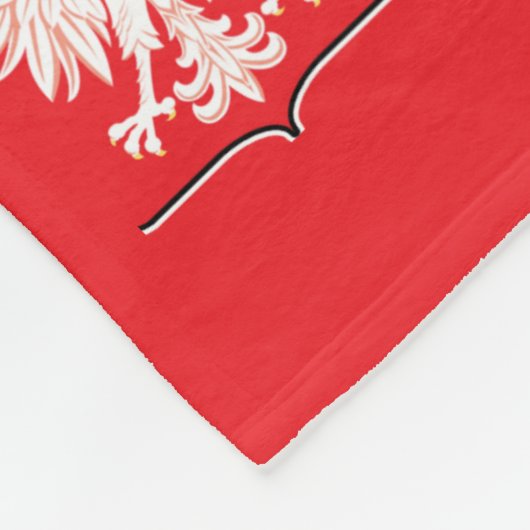 Polen - Adelsflagge Fleecedecke (Ecke)