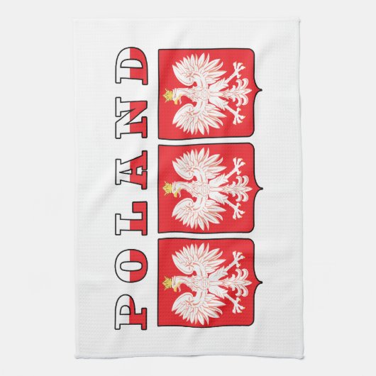 Polen - Adelsflagge Geschirrtuch (Vertikal)