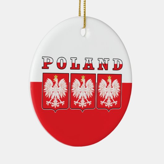 Polen - Adelsflagge Keramik Ornament (Rechts)