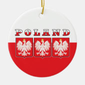 Polen - Adelsflagge Keramik Ornament (Vorne)