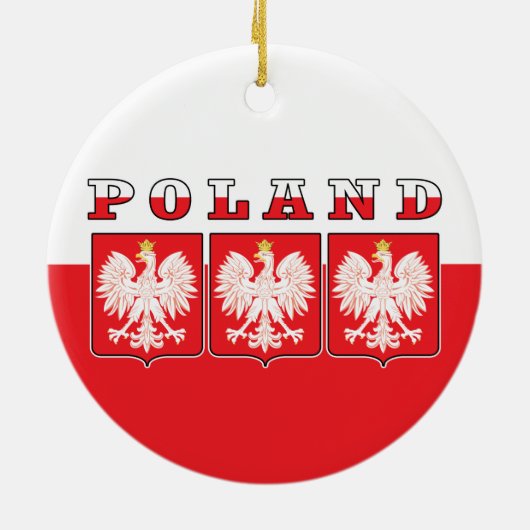 Polen - Adelsflagge Keramik Ornament (Hinten)