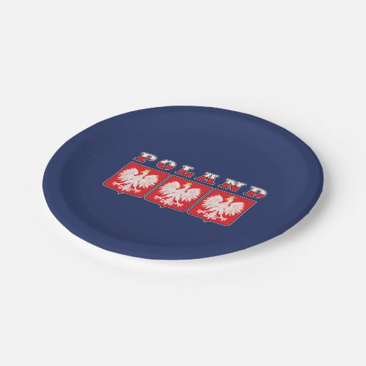 Polen - Adelsflagge Pappteller (Schrägansicht)