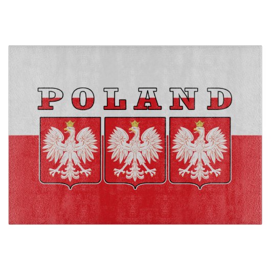 Polen - Adelsflagge Schneidebrett (Vorderseite)