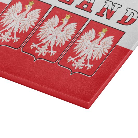 Polen - Adelsflagge Schneidebrett (Ecke)