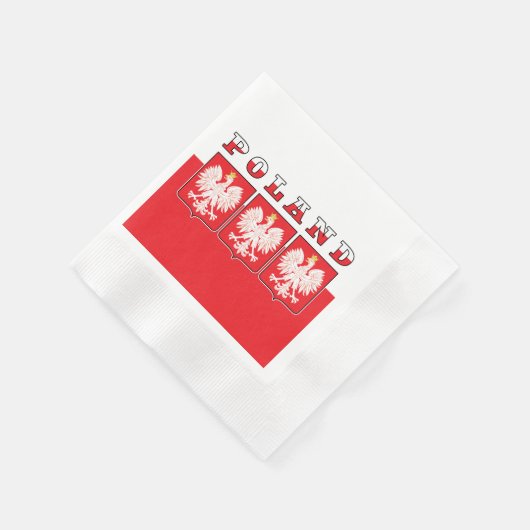 Polen - Adelsflagge Serviette (Ecke)