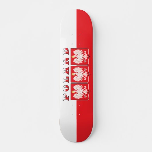 Polen - Adelsflagge Skateboard (Vorne)