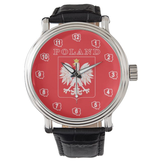 Polen Adlerschild Armbanduhr (Vorderseite)