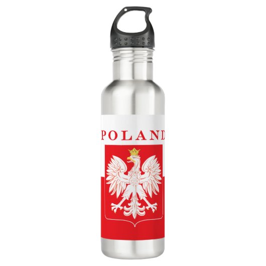 Polen Adlerschild Edelstahlflasche (Vorderseite)