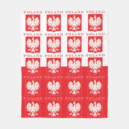 Polen Adlerschild Fleecedecke (Vorderseite)