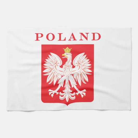 Polen Adlerschild Geschirrtuch (Horizontal)