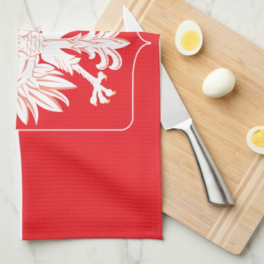 Polen Adlerschild Geschirrtuch (Viertel Falte)