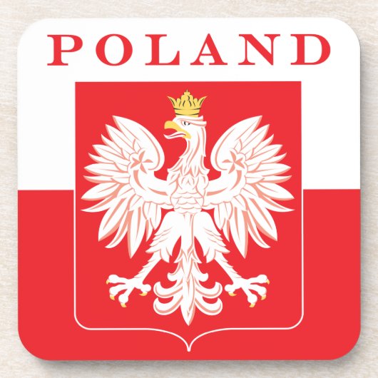 Polen Adlerschild Getränkeuntersetzer (Vorderseite)