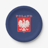 Polen Adlerschild Pappteller (Vorderseite)