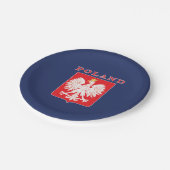 Polen Adlerschild Pappteller (Schrägansicht)