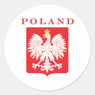 Polen Adlerschild Runder Aufkleber